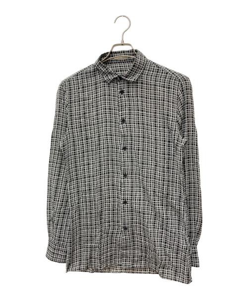 BOTTEGA VENETA（ボッテガベネタ）BOTTEGA VENETA (ボッテガベネタ) チェックシャツ グレー サイズ:39の古着・服飾アイテム