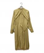 LE CIEL BLEUルシェルブルー）の古着「Detatchable Sleeve Dress」｜イエロー