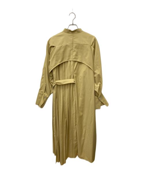 LE CIEL BLEU（ルシェルブルー）LE CIEL BLEU (ルシェルブルー) Detatchable Sleeve Dress イエロー サイズ:36の古着・服飾アイテム