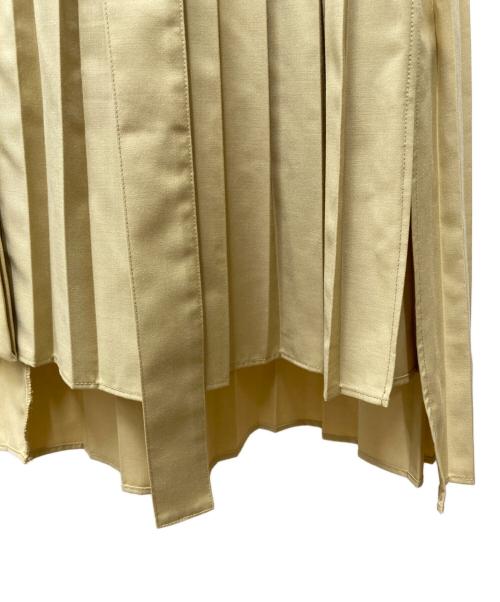 LE CIEL BLEU（ルシェルブルー）LE CIEL BLEU (ルシェルブルー) Detatchable Sleeve Dress イエロー サイズ:36の古着・服飾アイテム