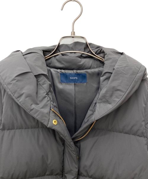 SHIPS（シップス）SHIPS (シップス) ショールカラー ミディ ダウン グレー サイズ:Mの古着・服飾アイテム