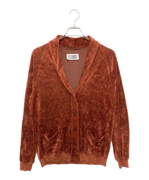 Martin Margiela 6（マルタンマルジェラ 6）Martin Margiela 6 (マルタンマルジェラ 6) ベロアカーディガン ブラウン サイズ:Mの古着・服飾アイテム