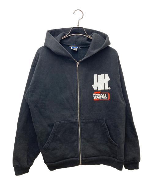 UNDEFEATED（アンディフィーテッド）UNDEFEATED (アンディフィーテッド) FORMULA 1 LAS VEGAS GRAND PERIX ジップパーカー ブラック サイズ:Lの古着・服飾アイテム