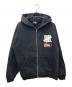 UNDEFEATED（アンディフィーテッド）の古着「ジップパーカー」｜ブラック