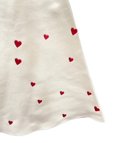 JENNE（ジェンヌ）JENNE (ジェンヌ) ハート刺繍ニットスカート ベージュ サイズ:Sの古着・服飾アイテム