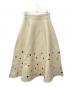 JENNE（ジェンヌ）の古着「ハート刺繍ニットスカート」｜ベージュ