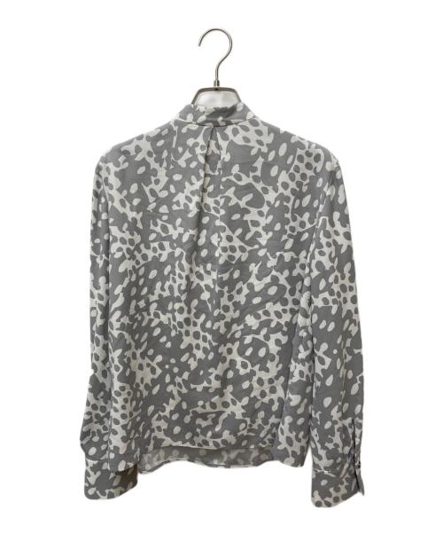 Pinky & Dianne（ピンキーアンドダイアン）Pinky & Dianne (ピンキーアンドダイアン) アブストラクトドットプリントブラウス グレー サイズ:38の古着・服飾アイテム