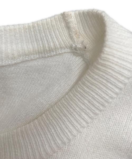 JENNE（ジェンヌ）JENNE (ジェンヌ) レースニットペプラムトップス ホワイト サイズ:Mの古着・服飾アイテム