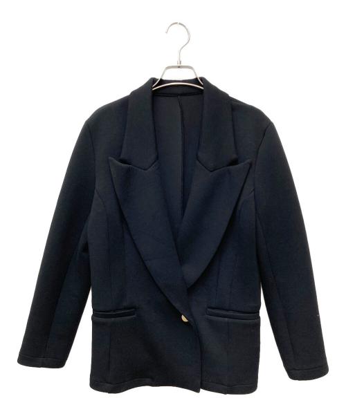 JENNE（ジェンヌ）JENNE (ジェンヌ) 日本製着痩せストレッチカットジャケット ブラック サイズ:Mの古着・服飾アイテム