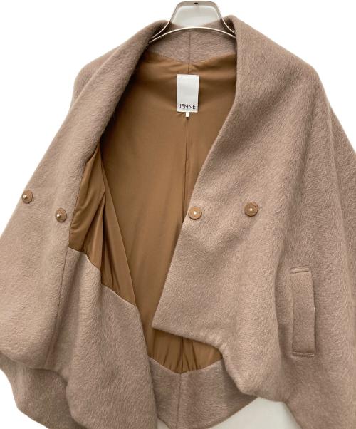 JENNE（ジェンヌ）JENNE (ジェンヌ) 上質モヘヤケープコート ブラウン サイズ:FREEの古着・服飾アイテム