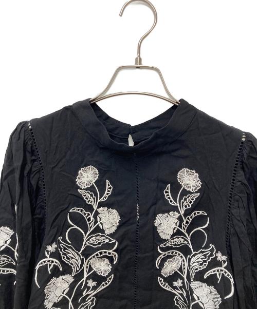 Ameri（アメリ）Ameri (アメリ) LADY EMBROIDERY PUFF BLOUSE ブラック サイズ:Ｆの古着・服飾アイテム