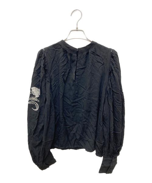 Ameri（アメリ）Ameri (アメリ) LADY EMBROIDERY PUFF BLOUSE ブラック サイズ:Ｆの古着・服飾アイテム