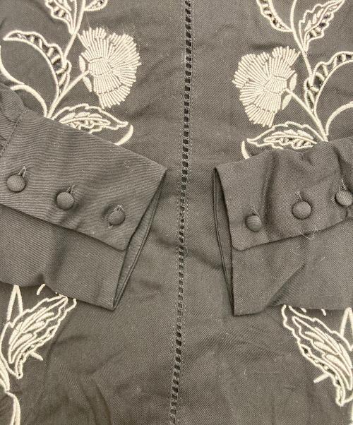 Ameri（アメリ）Ameri (アメリ) LADY EMBROIDERY PUFF BLOUSE ブラック サイズ:Ｆの古着・服飾アイテム
