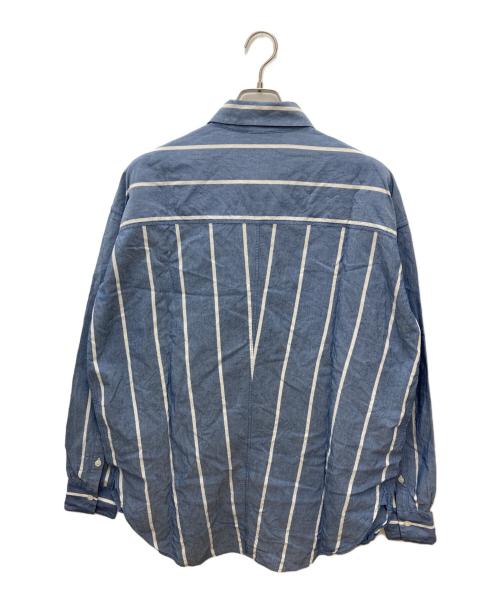 UNUSED（アンユーズド）UNUSED (アンユーズド) コットンシルクシャツ ブルー サイズ:2の古着・服飾アイテム