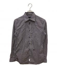 DSQUARED2（ディースクエアード）の古着「チェックシャツ」｜ネイビー×ベージュ