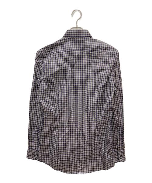 DSQUARED2（ディースクエアード）DSQUARED2 (ディースクエアード) チェックシャツ ネイビー×ベージュ サイズ:48の古着・服飾アイテム