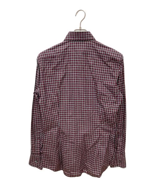 DSQUARED（ディースクエアード）DSQUARED (ディースクエアード) チェックシャツ ネイビー×レッド サイズ:48の古着・服飾アイテム