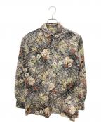 BOTTEGA VENETAボッテガベネタ）の古着「フラワープリントシャツ」｜ブラック×ホワイト