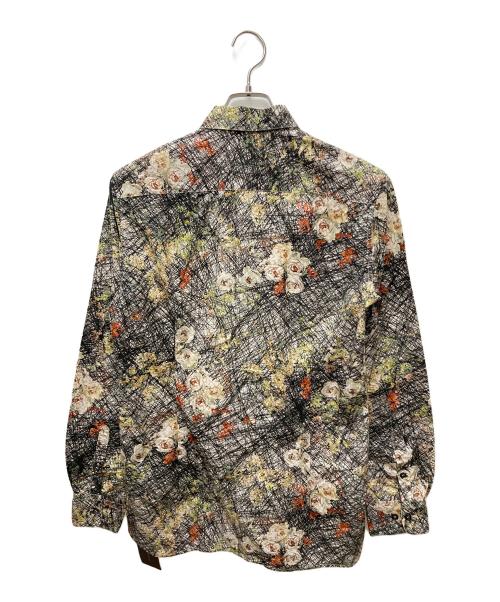 BOTTEGA VENETA（ボッテガベネタ）BOTTEGA VENETA (ボッテガベネタ) フラワープリントシャツ ブラック×ホワイト サイズ:39の古着・服飾アイテム