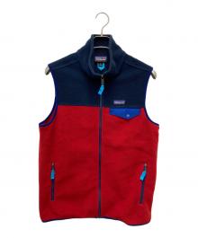 Patagonia（パタゴニア）の古着「シンチラフリースベスト」｜レッド×ネイビー