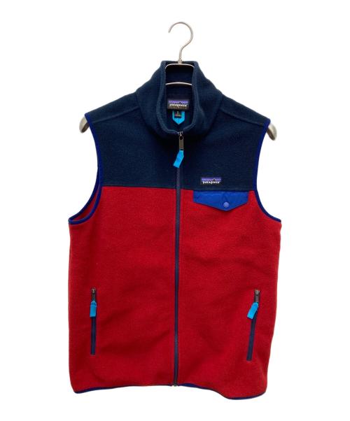 Patagonia（パタゴニア）Patagonia (パタゴニア) シンチラフリースベスト レッド×ネイビー サイズ:Mの古着・服飾アイテム