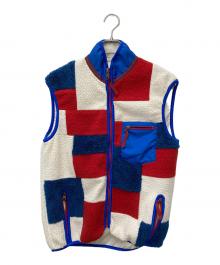 GANRYU（ガンリュウ）の古着「パッチワークフリースベスト」｜マルチカラー