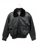 USEDユーズド）の古着「A2タイプレザージャケット」｜ブラック