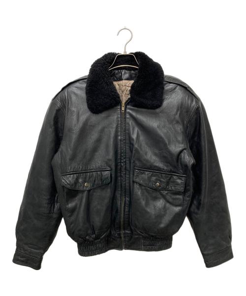 USED（ユーズド）USED (ユーズド) A2タイプレザージャケット ブラック サイズ:表記なしの古着・服飾アイテム