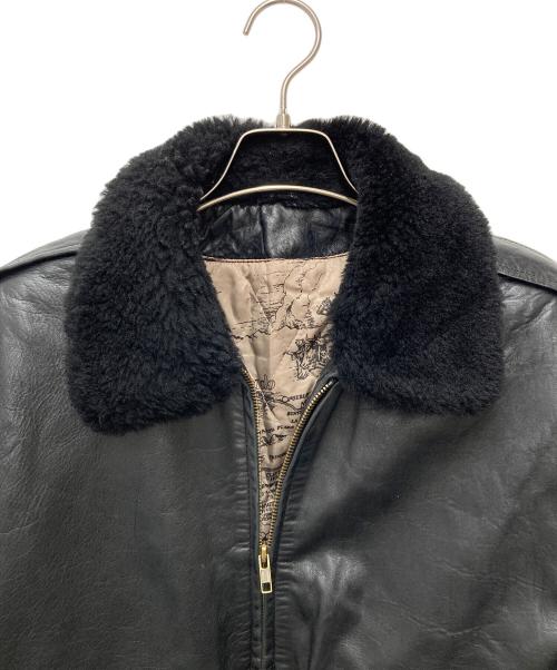 USED（ユーズド）USED (ユーズド) A2タイプレザージャケット ブラック サイズ:表記なしの古着・服飾アイテム