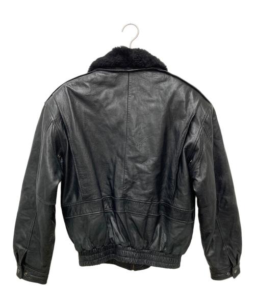 USED（ユーズド）USED (ユーズド) A2タイプレザージャケット ブラック サイズ:表記なしの古着・服飾アイテム
