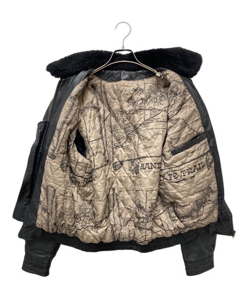 USED（ユーズド）USED (ユーズド) A2タイプレザージャケット ブラック サイズ:表記なしの古着・服飾アイテム