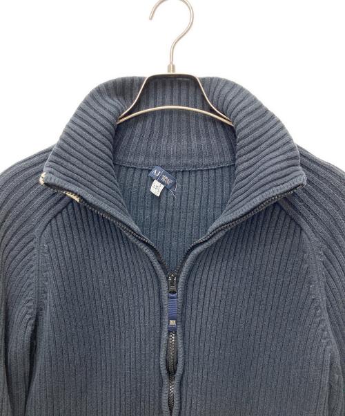 ARMANI JEANS（アルマーニジーンズ）ARMANI JEANS (アルマーニジーンズ) ドライバーズニット ブラック サイズ:XLの古着・服飾アイテム