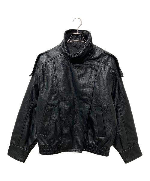 ZARA（ザラ）ZARA (ザラ) フェイクレザージャケット ブラック サイズ:XSの古着・服飾アイテム