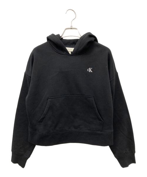 Calvin Klein Jeans（カルバンクラインジーンズ）Calvin Klein Jeans (カルバンクラインジーンズ) パーカー　アーカイブロゴフリースプルオーバー ブラック サイズ:Sの古着・服飾アイテム