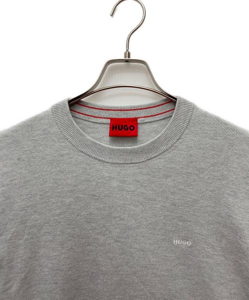 HUGO（ヒューゴ ボス）HUGO (ヒューゴ ボス) レギュラーフィットセーター San Cudo-1 グレー サイズ:XLの古着・服飾アイテム
