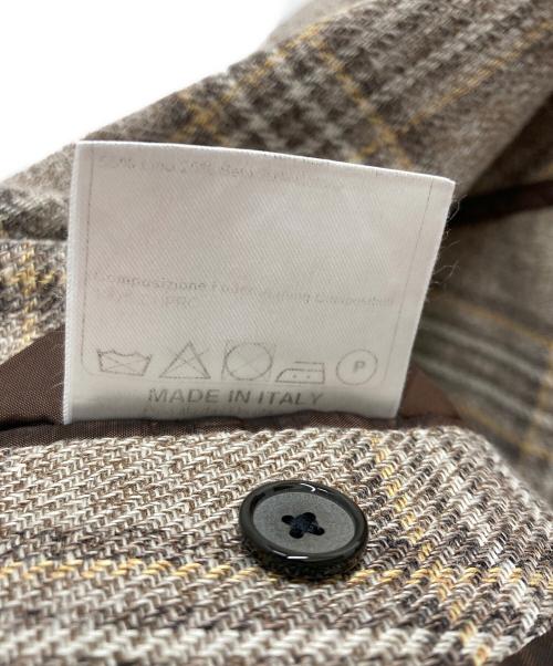TAGLIATORE（タリアトーレ）TAGLIATORE (タリアトーレ) 2Bチェックテーラードジャケット ブラウン サイズ:52の古着・服飾アイテム