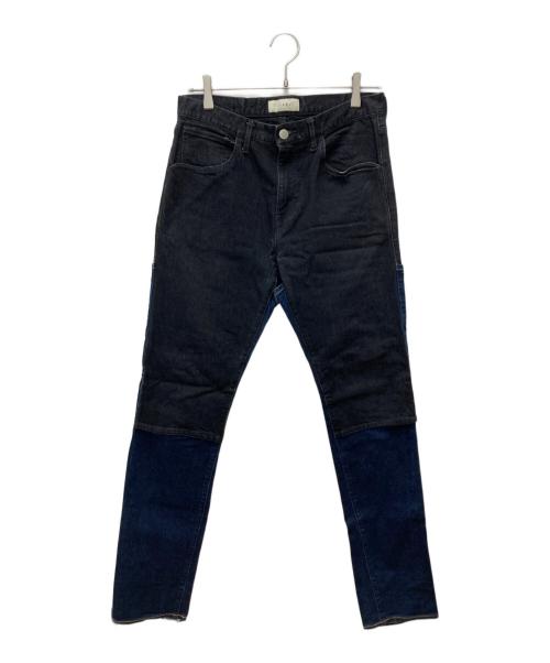 jieda（ジエダ）jieda (ジエダ) 2WAY DENIM PANTS OW インディゴ×ブラック サイズ:1の古着・服飾アイテム