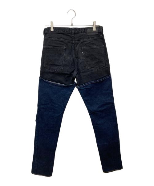 jieda（ジエダ）jieda (ジエダ) 2WAY DENIM PANTS OW インディゴ×ブラック サイズ:1の古着・服飾アイテム