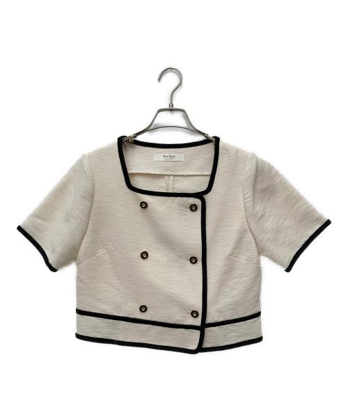 HER LIP TO（ハーリップトゥ）HER LIP TO (ハーリップトゥ) Mondrian Tweed Set-Up セットアップブラウス ホワイト サイズ:Mの古着・服飾アイテム