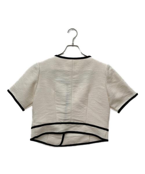 HER LIP TO（ハーリップトゥ）HER LIP TO (ハーリップトゥ) Mondrian Tweed Set-Up セットアップブラウス ホワイト サイズ:Mの古着・服飾アイテム
