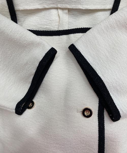 HER LIP TO（ハーリップトゥ）HER LIP TO (ハーリップトゥ) Mondrian Tweed Set-Up セットアップブラウス ホワイト サイズ:Mの古着・服飾アイテム