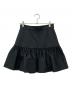 patou（パトゥ）の古着「コットンギャバジン ラッフル ミニ スカート」｜ブラック