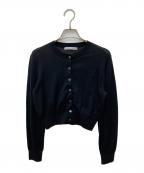 ALEXANDER WANG.Tアレキサンダーワンティー）の古着「Superfine Cropped Crewneck Cardigan ニットカーディガン」｜ブラック