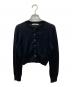 ALEXANDER WANG.T（アレキサンダーワンティー）の古着「Superfine Cropped Crewneck Cardigan ニットカーディガン」｜ブラック
