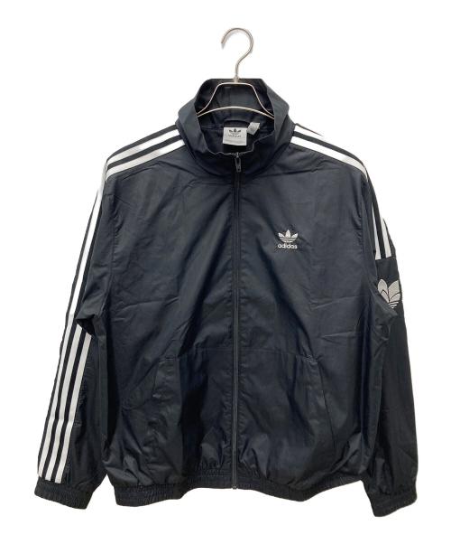 adidas（アディダス）adidas (アディダス) RETRO TREFOIL JACKET ジャケット ブラック サイズ:XLの古着・服飾アイテム