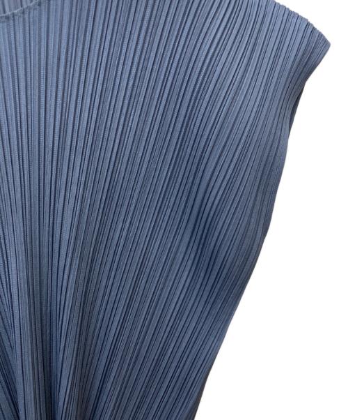 PLEATS PLEASE（プリーツプリーズ）PLEATS PLEASE (プリーツプリーズ) ノースリーブプリーツカットソー スカイブルー サイズ:3の古着・服飾アイテム