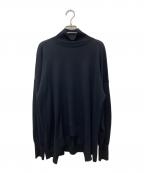 ENFOLDエンフォルド）の古着「CURVE-HEM PULLOVER ニット」｜ブラック