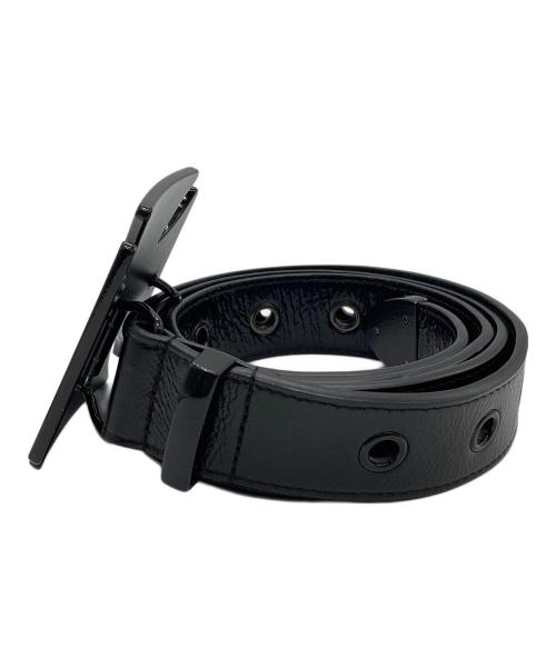 ALICE Hollywood（アリス ハリウッド）ALICE Hollywood (アリス ハリウッド) BLISTERED CHOPPER BELT メタルバックルベルト ブラックの古着・服飾アイテム