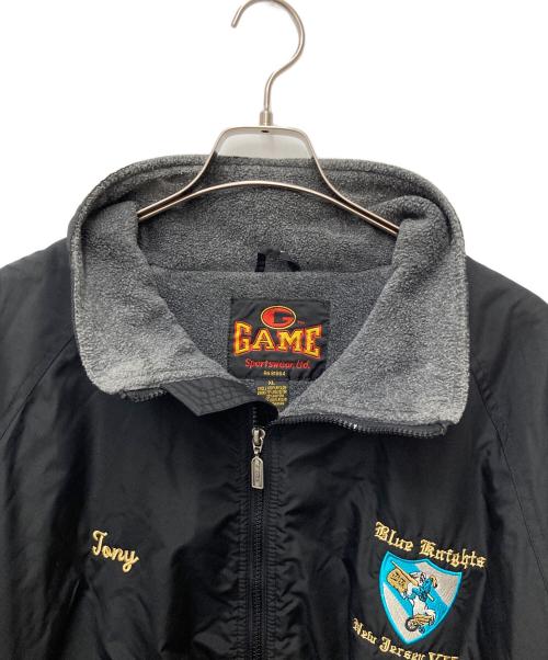 GAME SPORTSWEAR（ゲームスポーツウェア）GAME SPORTSWEAR (ゲームスポーツウェア) ジップブルゾン ブラック サイズ:XLの古着・服飾アイテム