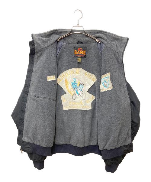 GAME SPORTSWEAR（ゲームスポーツウェア）GAME SPORTSWEAR (ゲームスポーツウェア) ジップブルゾン ブラック サイズ:XLの古着・服飾アイテム